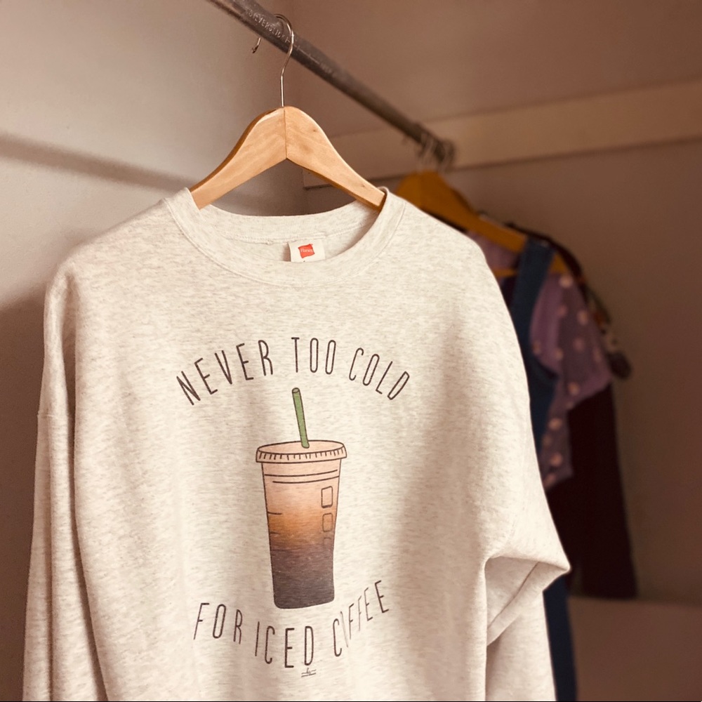 [SOLD] ICED COFFEE oversized sweatshirt 🧊